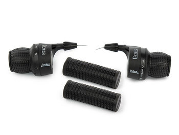 Dźwignie przerzutki Grip Shift 3-7 biegów index komplet
