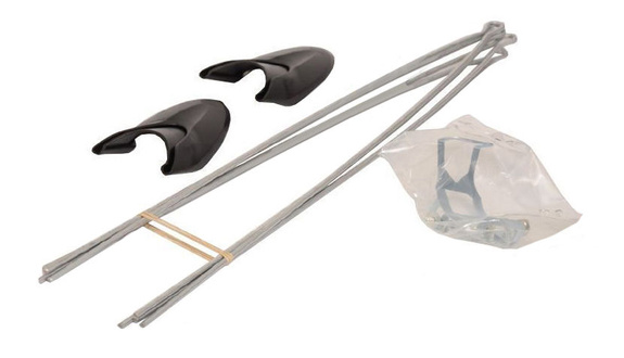 Błotnik Orion 28"x 58 mm srebrny kpl. z chlapaczem