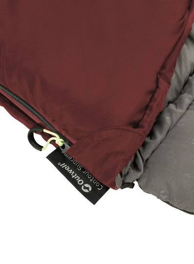 Śpiwór syntetyczny Outwell Contour Lux (190 cm) - red LZ