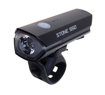 Lampa przednia Verso STONE 550 USB-C 550 lm czarna