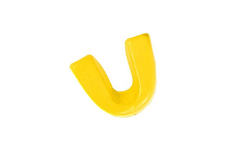 Ochraniacz szczęki pojedynczy Allright żółty