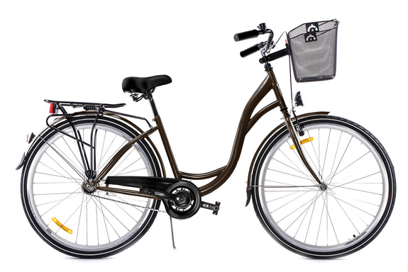 Rower Storm 28" AMSTERDAM 1-biegowy czarny - błotniki czarne