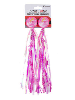 Serpentynka PD-01 wstążki ozdobne do roweru różowe para