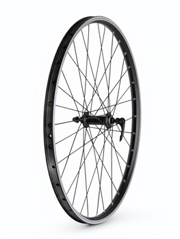 Koło przód 26" piasta ShimanoTX-500 obręcz stożkowa nitowana czarna