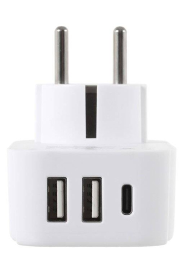 Adapter podróżny z USB i USB-C Ładowarka Lifeventure World to Europe Travel Adaptor