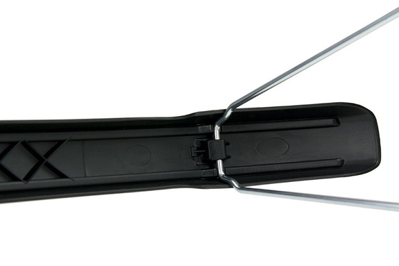 Błotniki 28" URBAN SDS 46mm czarne, wsporniki ocynkowane bez obejmy tylnej