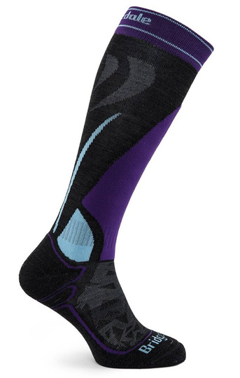 Skarpety narciarskie Bridgedale Ski Midweight Merino P - graph./purple