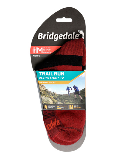 Skarpety Bridgedale Ultralight T2 Merino Sport Low - red