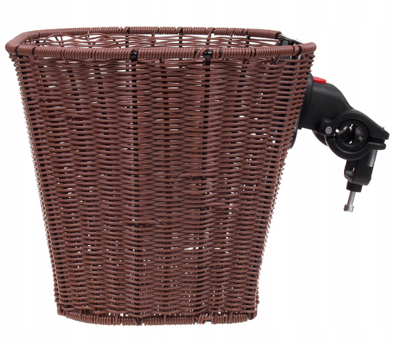 Kosz Verso SH-Z002 na kierownicę mocowanie click pleciony brązowy