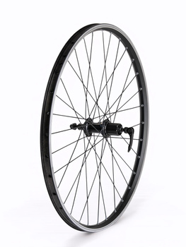 Koło tył 26" piasta Shimano TX-800 kaseta 8-9-10 rzędów obręcz stożkowa nitowana czarna