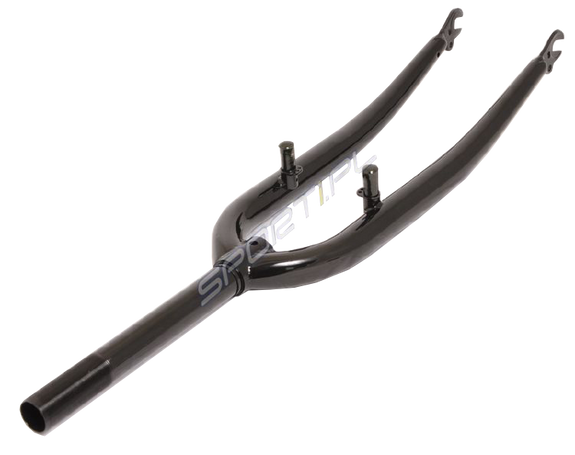 Widelec 28" trekking 1" 25,4x240x100 mm gwintowany stalowy czarny