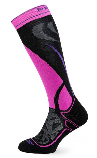 Skarpety narciarskie Bridgedale Ski Midweight Merino P - bl/fluo pink