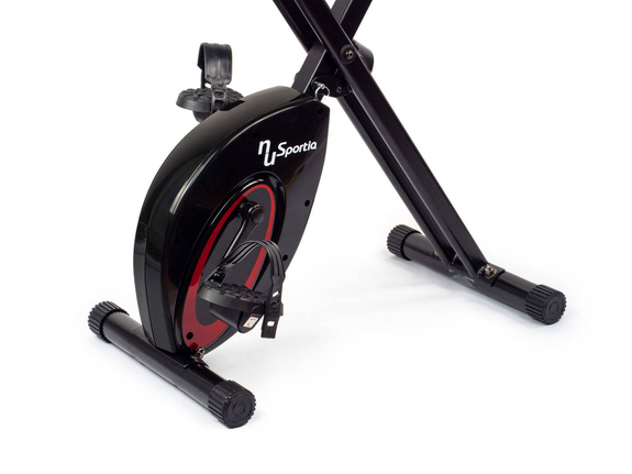 Rower treningowy stacjonarny składany Sportia NS-652-VK1 czarno-czerwony