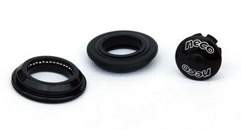 Stery kierownicy Neco H 115 1 1/8"  półzintegrowane  stal czarny