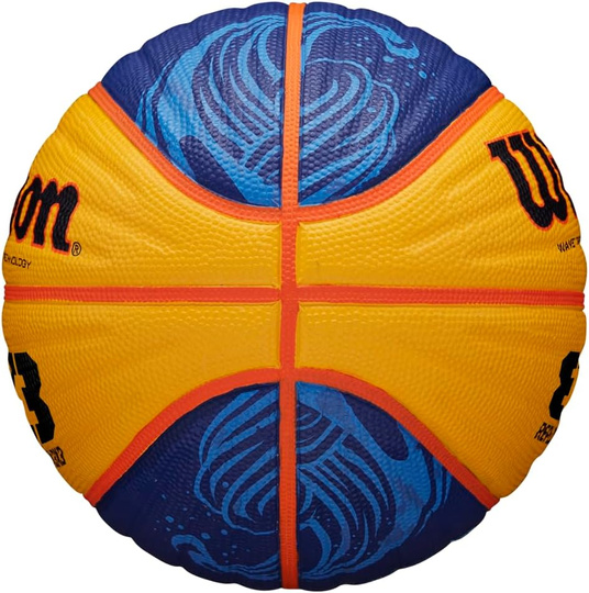 Piłka koszykowa Wilson Fiba 3x3 replica RBR żółto-niebieska WTB1033XB