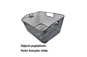 Kosz na bagażnik siatkowy 42x30x17/20cm biały