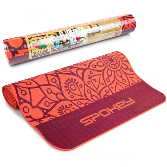 Mata do Jogi Spokey Mandala pomarańczowo-różowa