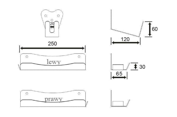 Wieszak rowerowy Krosstech Case ocynk - kompatybilny z SPD