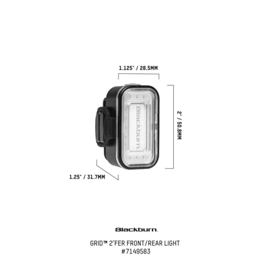 Zestaw lamp BLACKBURN GRID 2FER TWO PACK przód 175 lm tył 55 lm