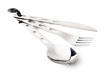Zestaw sztućców turystycznych GSI Glacier Stainless 3 PC Ring Cutlery