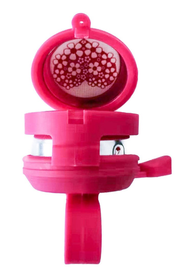 Dzwonek rowerowy dziecięcy z lusterkiem 34 S-10 różowy