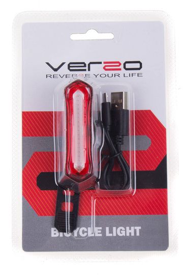 Lampa tylna Verso USB 16 Chip Led 30 Lm akumulatorowa 600mAh
