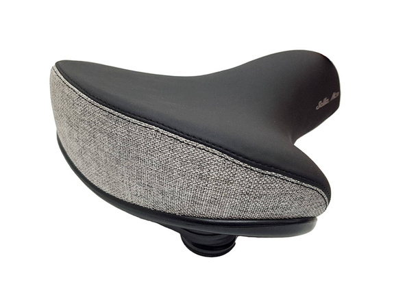Siodło City Selle Mio SM-1000 H-E czarne, tył szary z jarzemkiem 