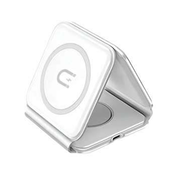 Ładowarka indukcyjna bezprzewodowa dla 3 urządzeń jednocześnie 15W biała