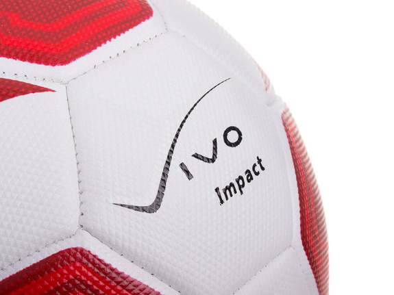 Piłka nożna Vivo Impact red-white roz.5