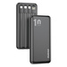 Uniwersalny powerbank Dudao K6Pro 10000mAh z kablem USB, USB Typ C, Lightning czarny