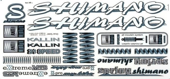 Kalkomania Shimano KR-4  zestaw