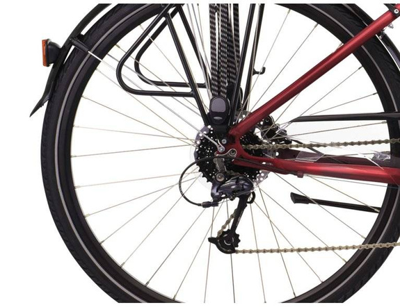 Rower Kross TRANS 5.0 rubinowy-czarny połysk damski