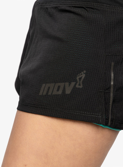 Spodenki damskie Inov-8 TrailFly Ultra 3 2in1 Short - bk/teal