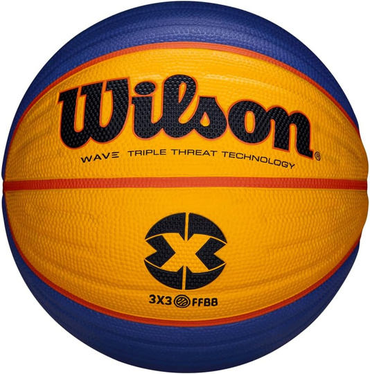 Piłka koszykowa Wilson Fiba 3x3 replica RBR żółto-niebieska WTB1033XB