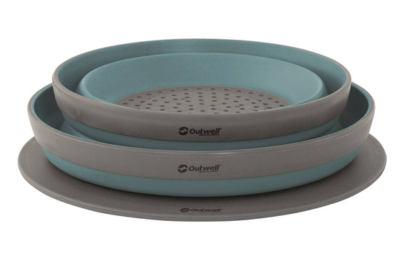 Zestaw naczyń Outwell Collaps Bowl & Colander Set - classic blue