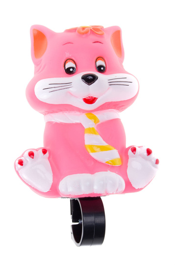 Sygnał rowerowy na kierownicę 61-23 różowy kotek 