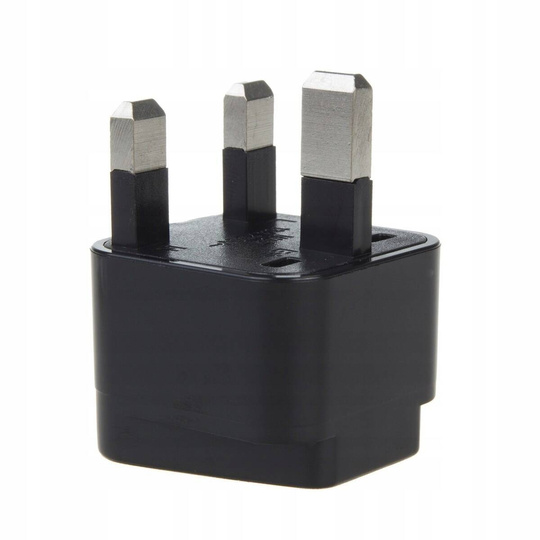 Adapter gniazda Maclean MCE154 - EU na UK - Czarny 
