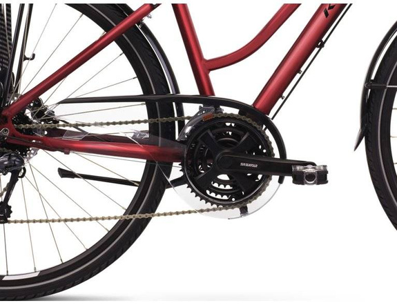 Rower Kross TRANS 5.0 rubinowy-czarny połysk damski