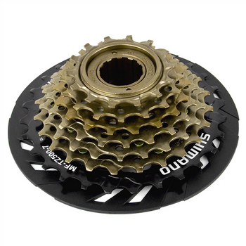 Wolnobieg Shimano MFTZ500 7-rzędowy 14-28T brązowy z protektorem