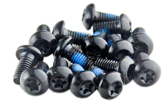 Śruby to tarcz hamulcowych RB-01 M5 10mm T25 TORX kpl. 12 szt kolor czarny