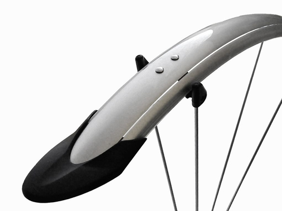 Błotniki Orion 24" x 53mm komplet z chlapaczem, srebrne