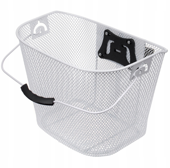 Kosz rowerowy Verso przód 350x250x240 biały szybki montaż click