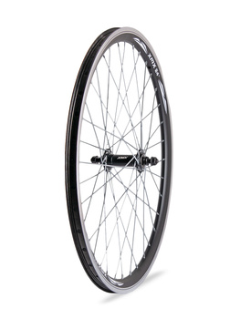 Koło przód 24" obręcz stożkowa czarna piasta aluminiowa łożyska maszynowe