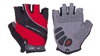 Rękawiczki rowerowe Verso SB-01-7007 D czerwono-czarne