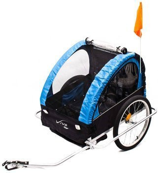 Przyczepka rowerowa Vivo Voyager BT-004 czarno-niebieska