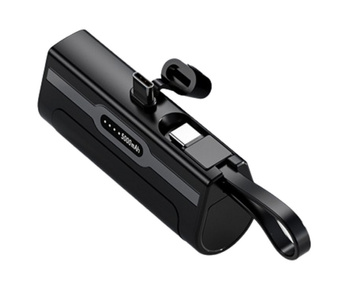 Powerbank kieszonkowy 5000mAh z wbudowanymi złączami USB-C POWERNEED