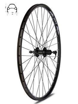 Koło tylne 28-29" Disc piasta XMX A291 kaseta 8-9-10 rzędów, hamulec tarczowy, łożyska maszynowe, obręcz disc YL-D23 nitowana czarna,  szprychy czarne