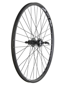 Koło aluminiowe tylne 26" DISC piasta XMX-A282QR kaseta 8-9-10 rzędów, hamulec tarczowy, łożyska maszynowe uszczelniane - czarne