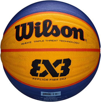Piłka koszykowa Wilson Fiba 3x3 replica RBR żółto-niebieska WTB1033XB