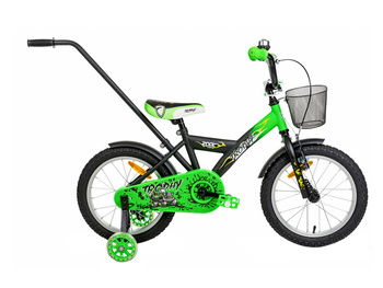 Rower dziecięcy Rock Kids Trophy 16" czarno-zielony